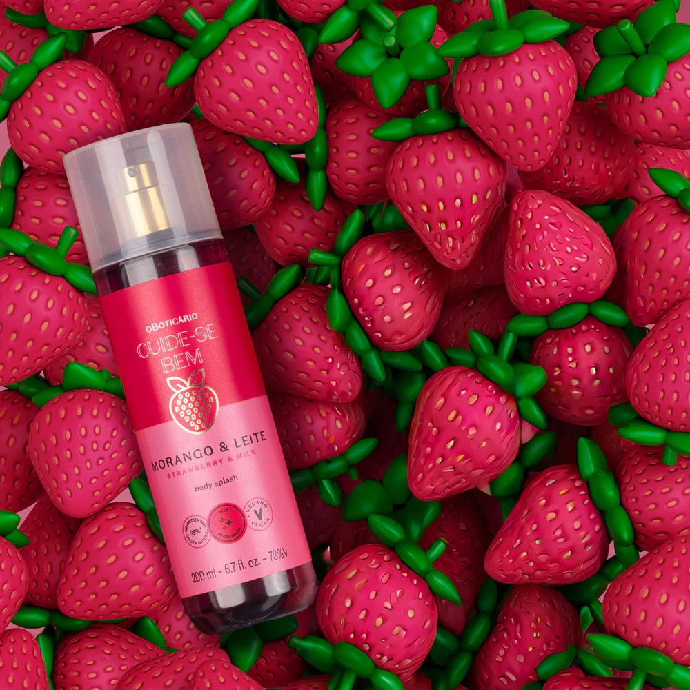 Morango & Leite Cuide-se Bem Body splash 200ml