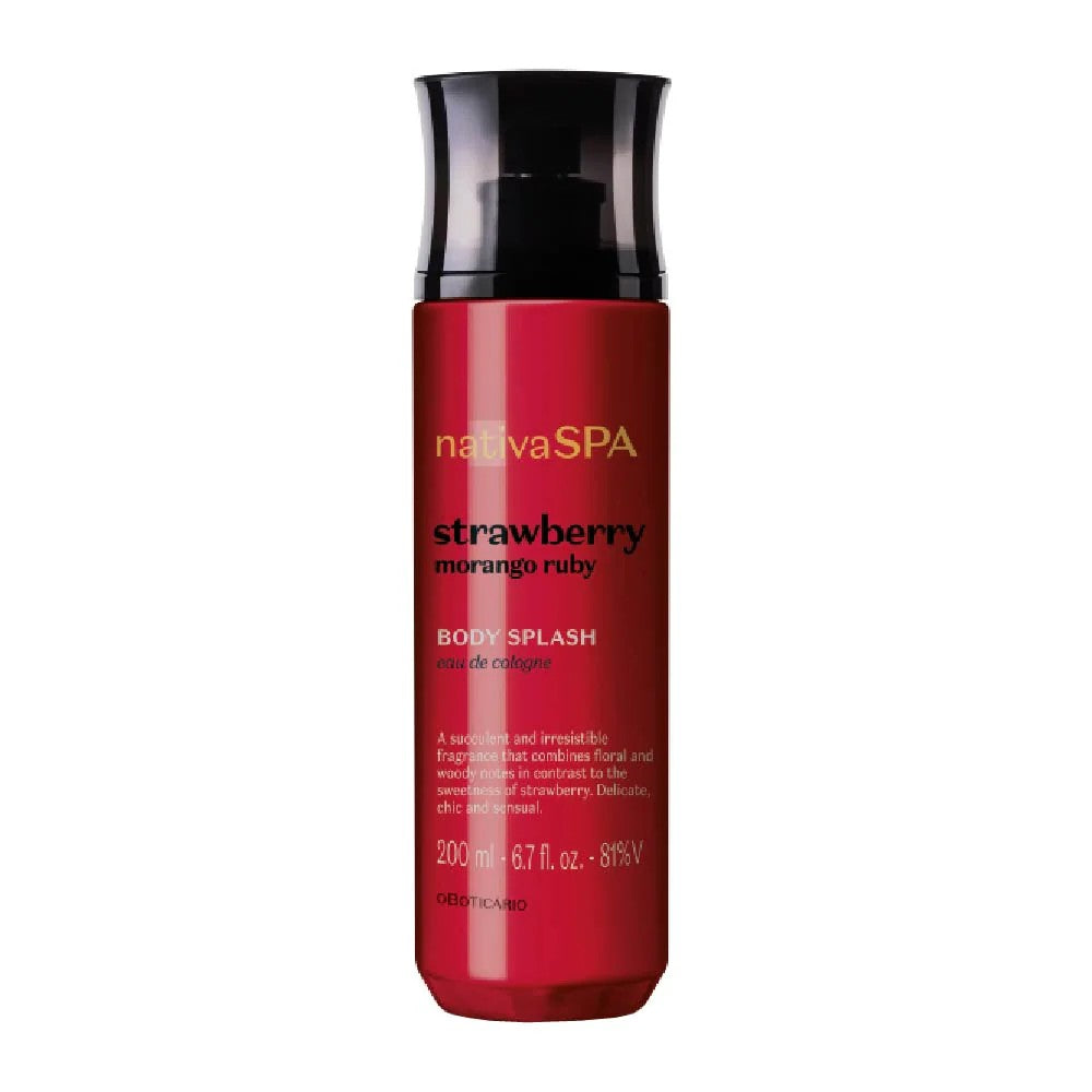 Morango rubi strawberry NativaSpa Body splash 200ml