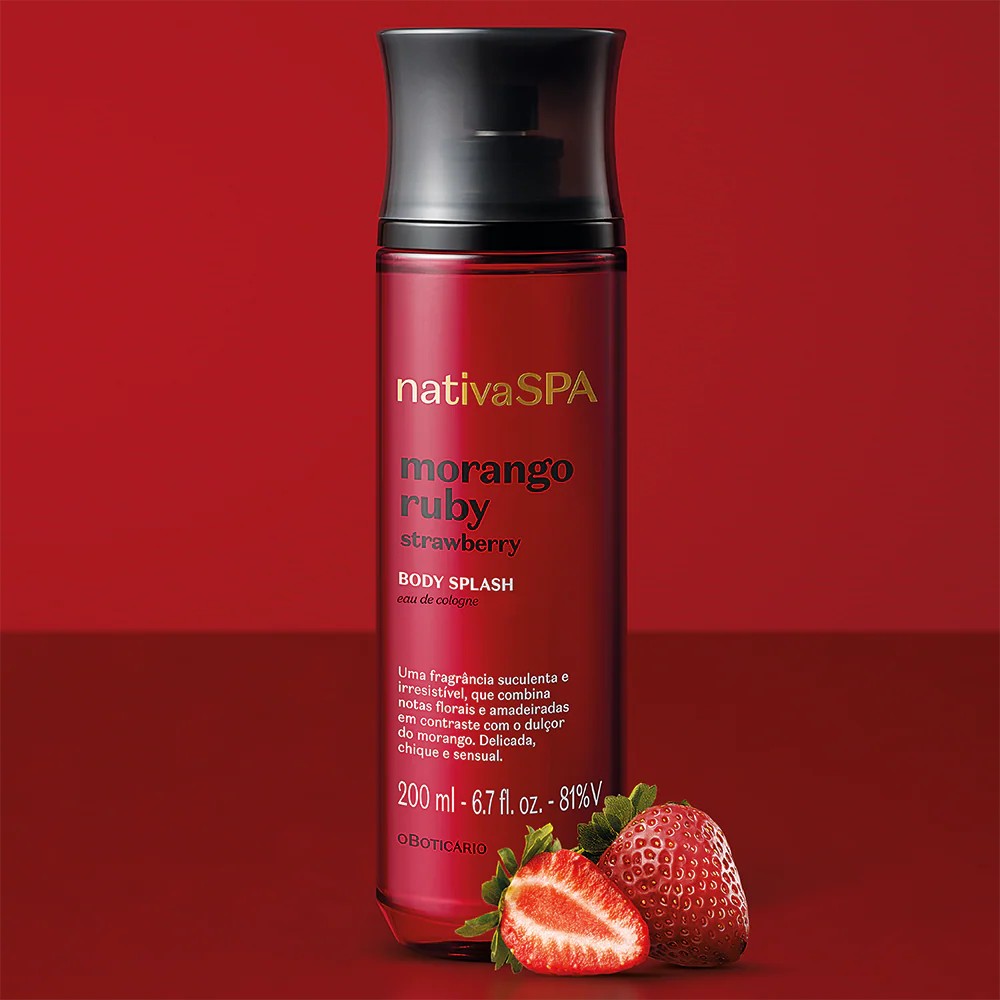 Morango rubi strawberry NativaSpa Body splash 200ml