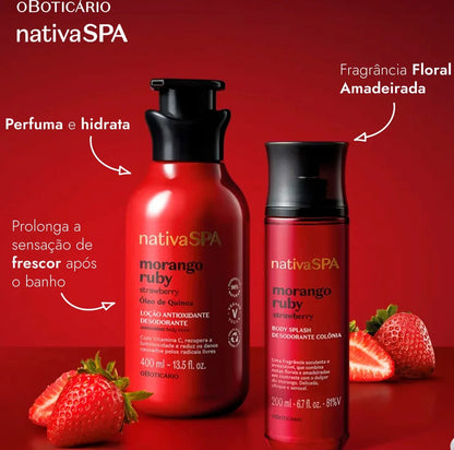 Morango rubi strawberry NativaSpa Body splash 200ml