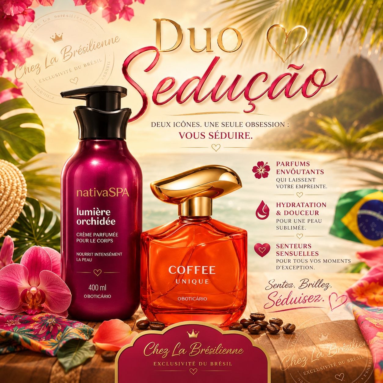 🎀Duo Sedução 😍 Lotion + Eau de toilette