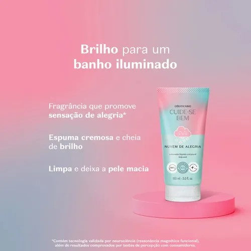 Gel douche Nuvem de Alegria Cuide-se bem sabonete liquido 150ml